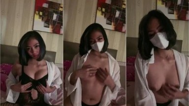 Tampil Bugil Lingerie Hitam Miss Azkaa Bondol Mango 153580